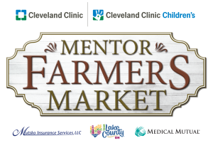 The 2025 Mentor Farmers Market is presented by Cleveland Clinic and supported by Mutsko Insurance Services, Medical Mutual, and Tour Lake County.