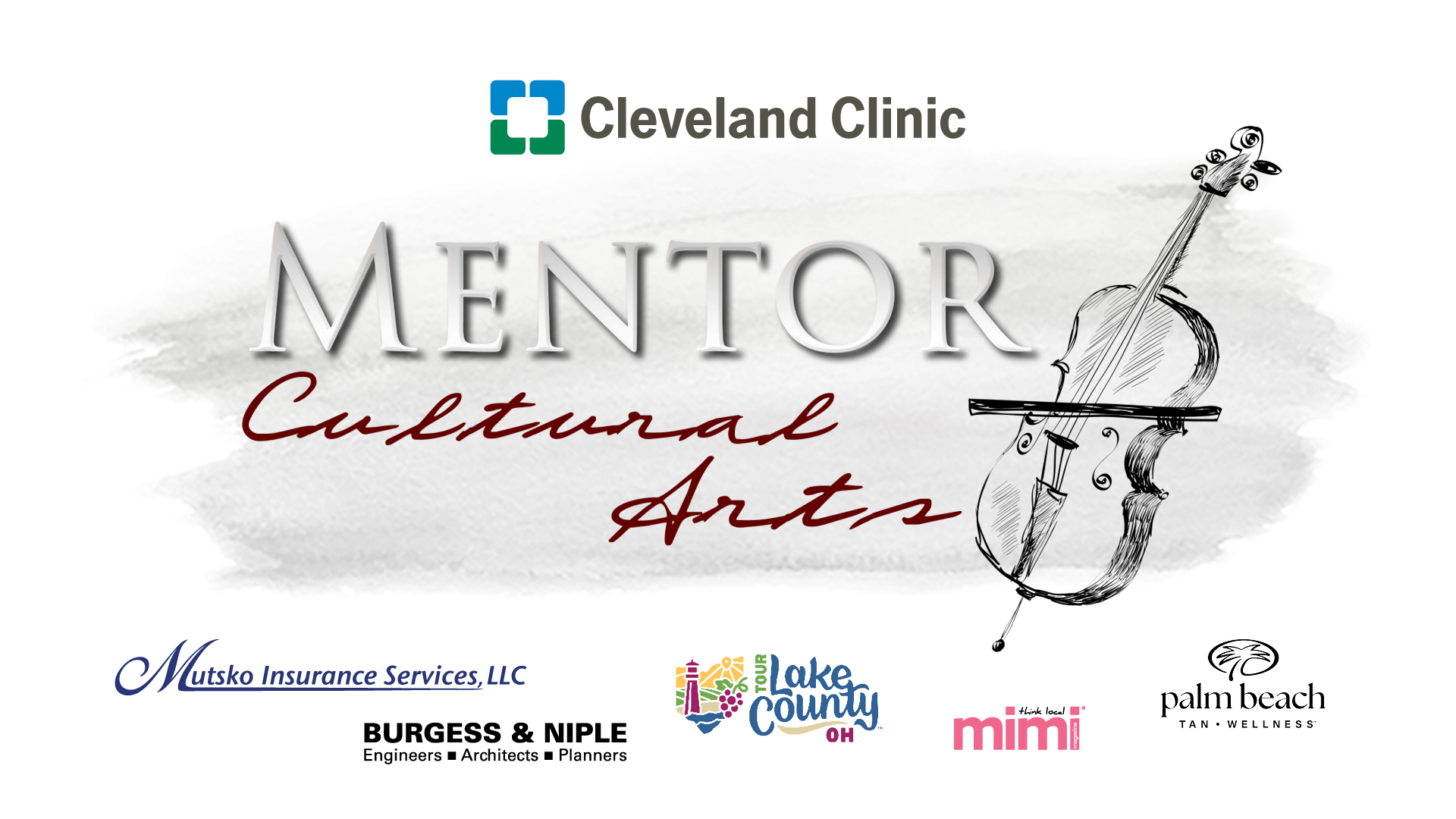 This image consists of the Mentor Cultural Arts logo accompanied by sponsors logos.