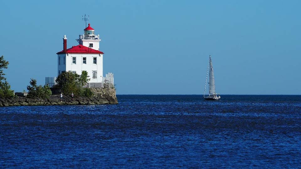 Fairport Harbor West Breakwater Lighthouse at Headlands Beach State Park