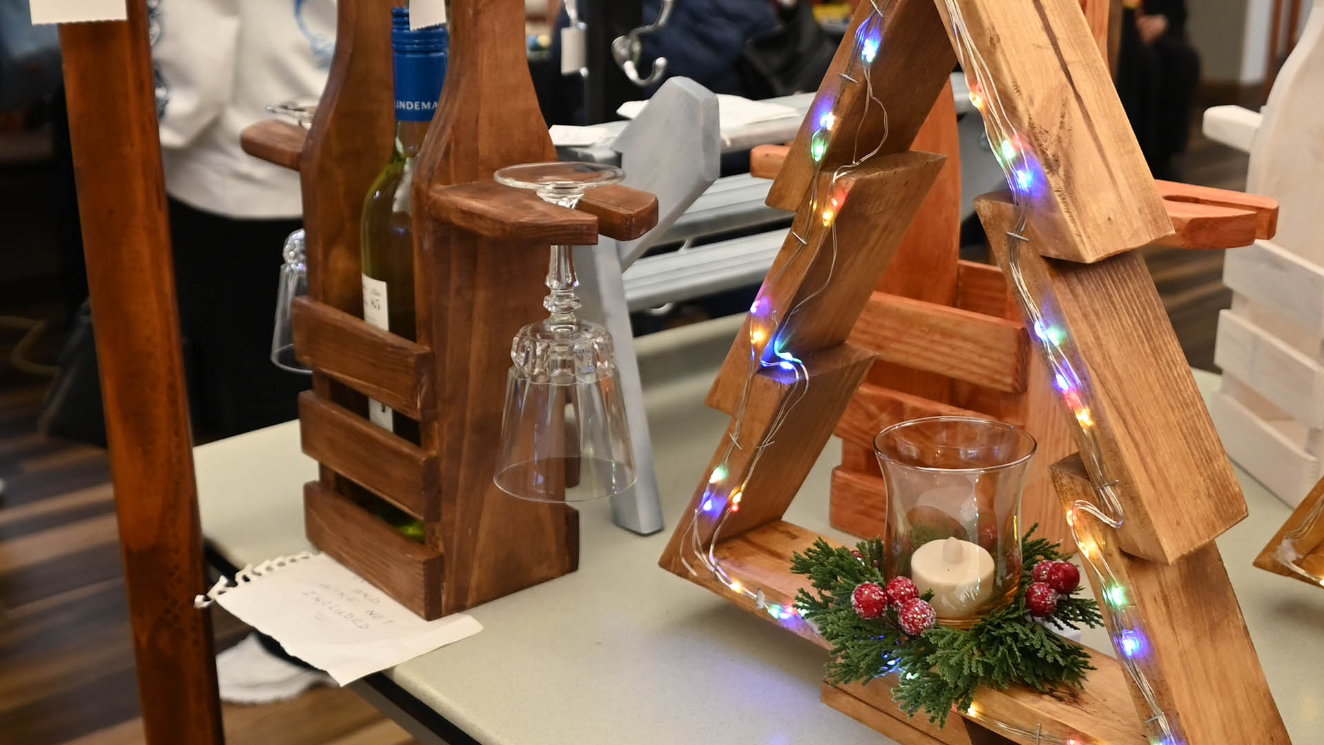 Holiday ornaments for sale at the Mentor Senior Center.