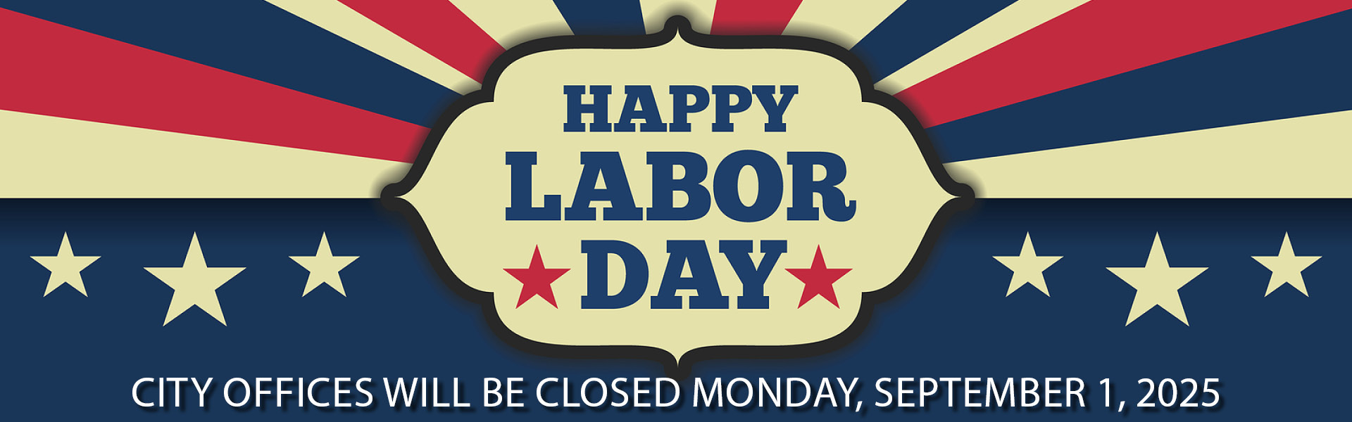 Mentor city offices will be closed on Monday, September 1, 2025, in observance of Labor Day.