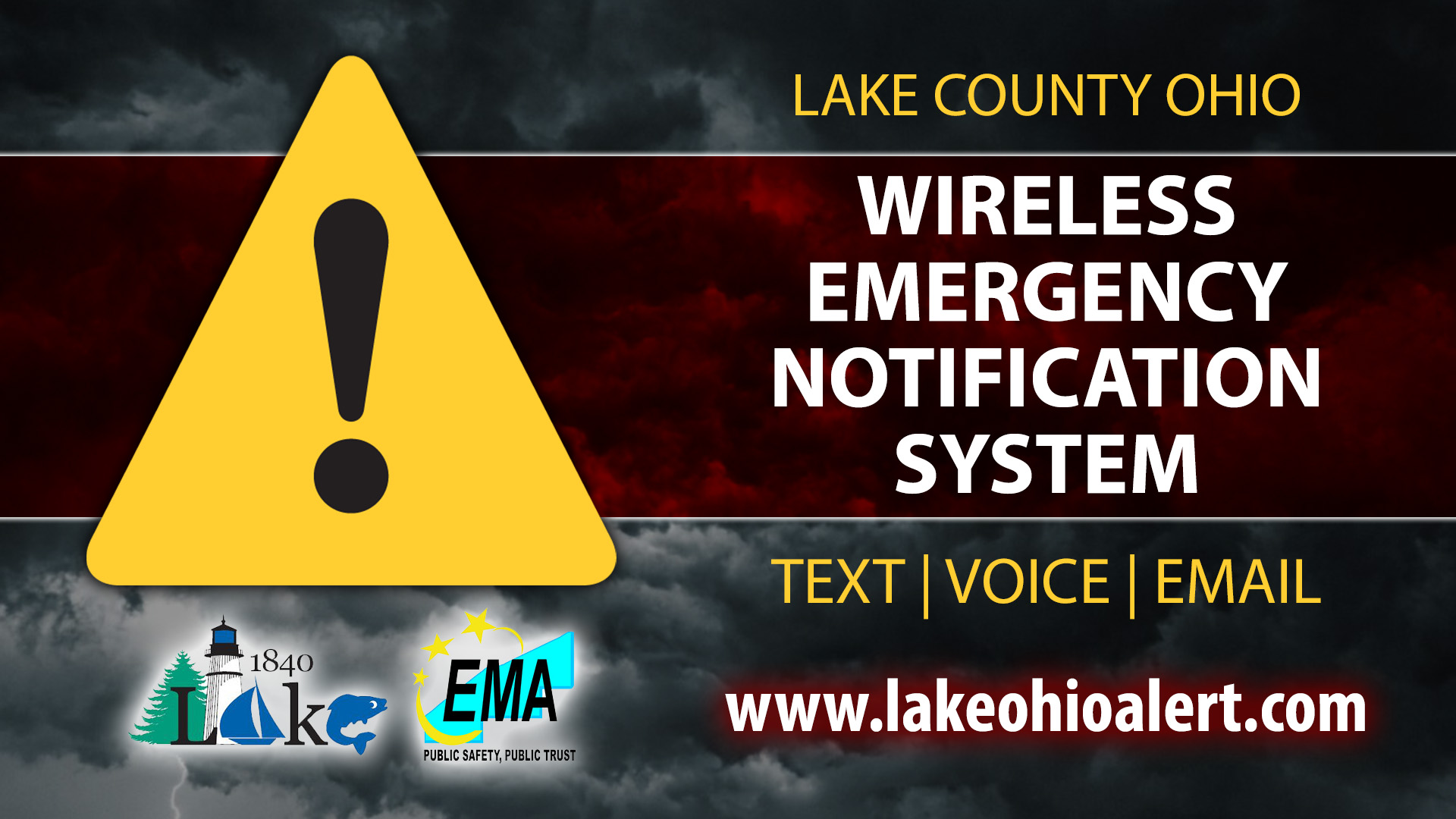 Sign Up for the Lake County Ohio Wireless Emergency Notification System