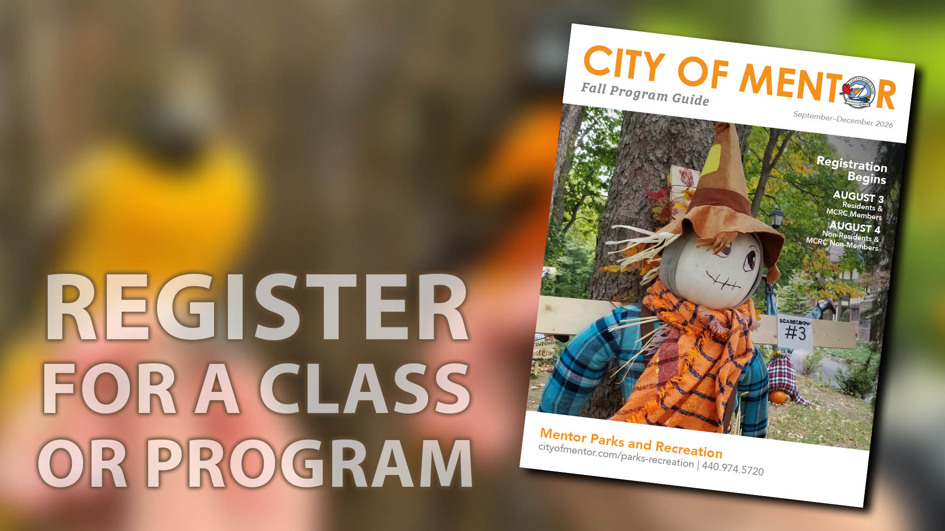 Register for a Class or Program - Fall 2026