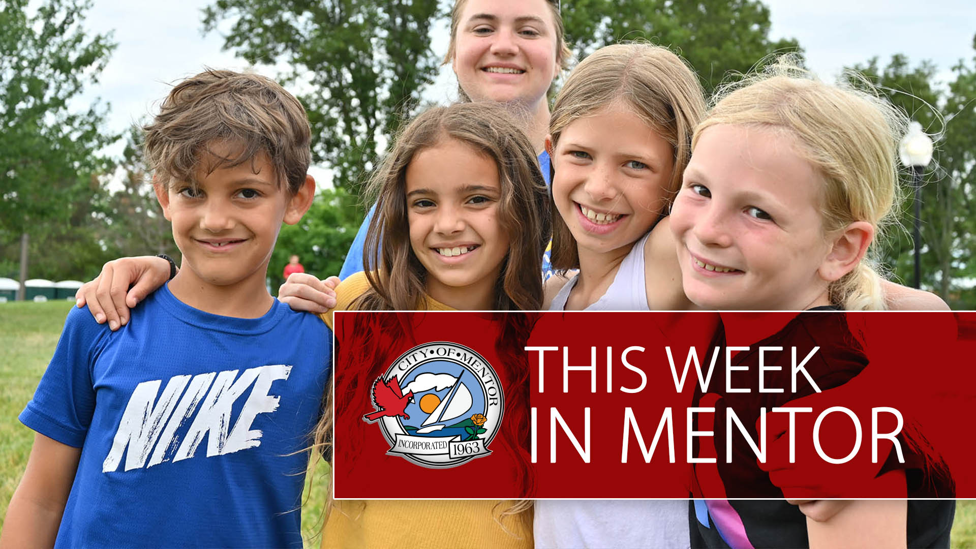 An image of summer camp participants with This Week in Mentor overlayed.